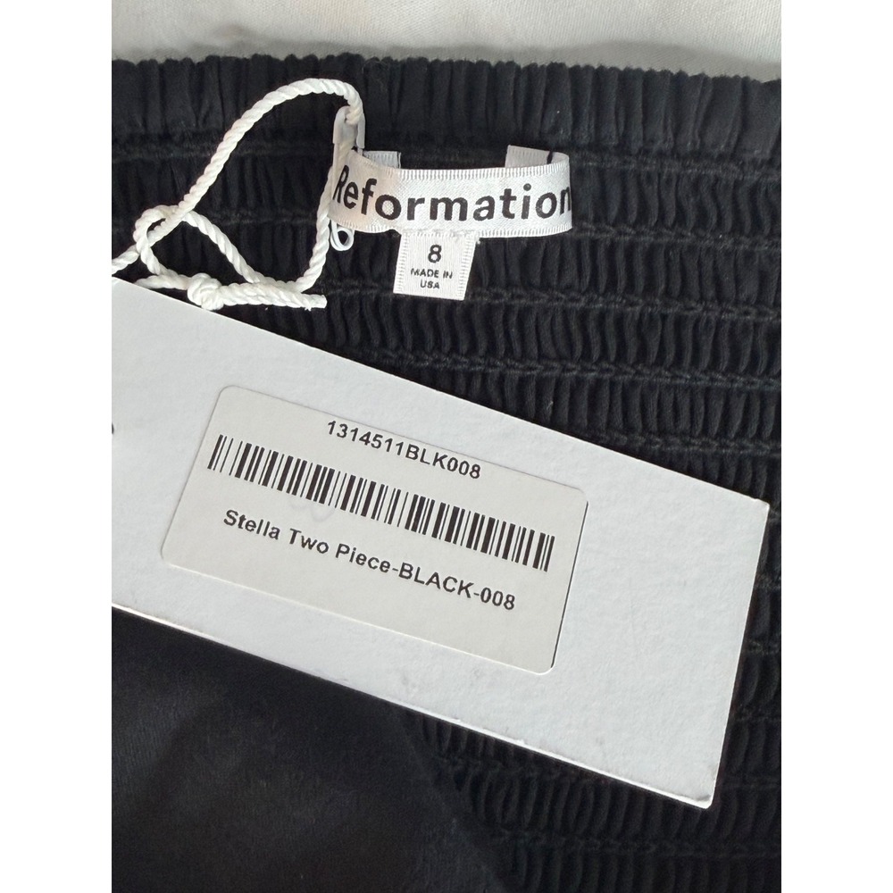 Reformation Stella Strapless Bandeau Tube Top Black Size 8 NWT - Picture 6 of 10